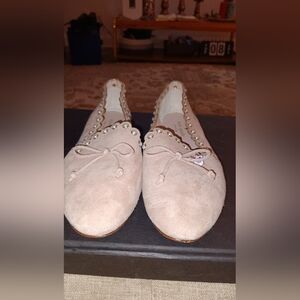 Kate spade 8 1/2 Slipon Pearl Embellished Soft faux,Bow,Comfy Light Stylish Perf